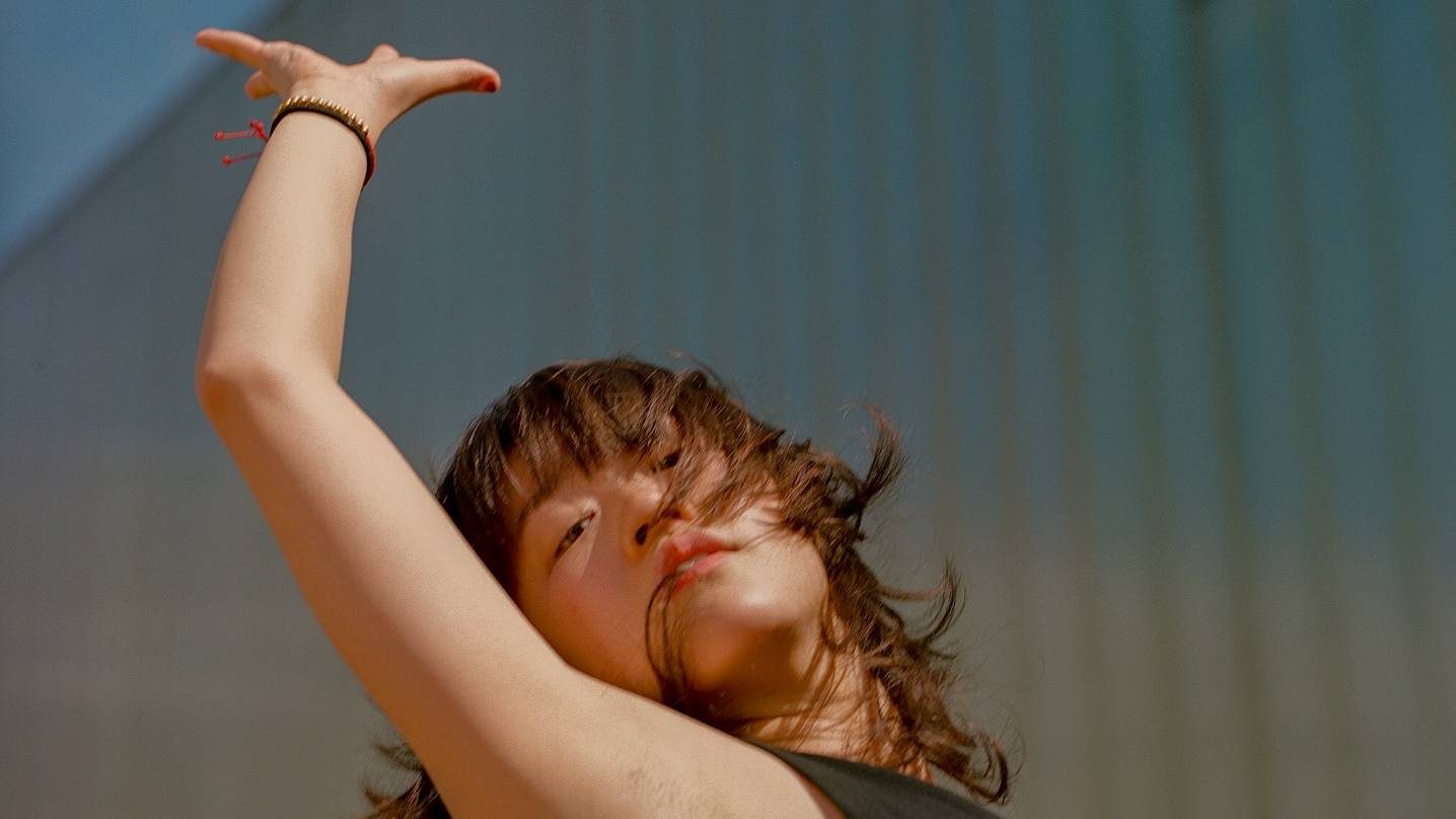 Dancer in front of Laban Trinity_Laban_Rebrand_092024_photo by Maya Asha Jeffers